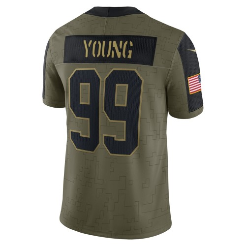 Chase Young Washington Football Team Nike 2021 Salute To Service Limited Player Jersey - Olive Chase Young Washington Football Team Nike 2021 Salute To Service Limited Player Jersey - Olive