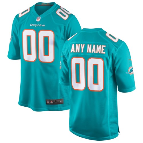 Miami Dolphins Nike Custom Game Jersey - Aqua Miami Dolphins Nike Custom Game Jersey - Aqua