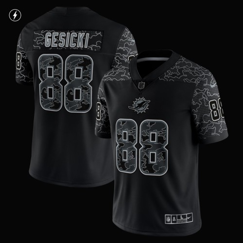 Mike Gesicki Miami Dolphins Nike RFLCTV Limited Jersey - Black Mike Gesicki Miami Dolphins Nike RFLCTV Limited Jersey - Black