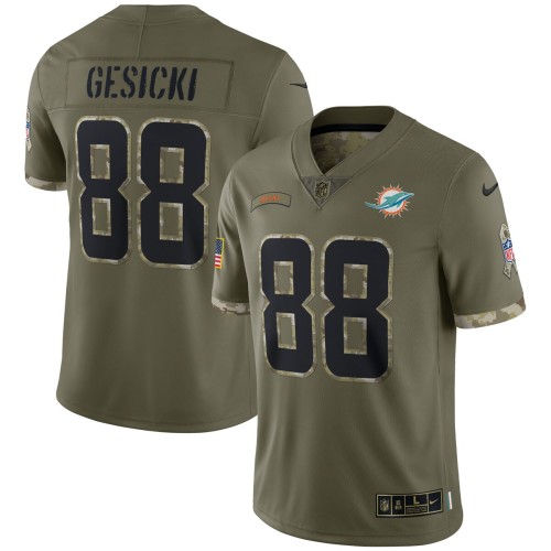 Mike Gesicki Miami Dolphins Nike 2022 Salute To Service Limited Jersey - Olive Mike Gesicki Miami Dolphins Nike 2022 Salute To Service Limited Jersey - Olive