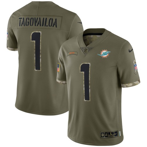 Tua Tagovailoa Miami Dolphins Nike 2022 Salute To Service Limited Jersey - Olive Tua Tagovailoa Miami Dolphins Nike 2022 Salute To Service Limited Jersey - Olive