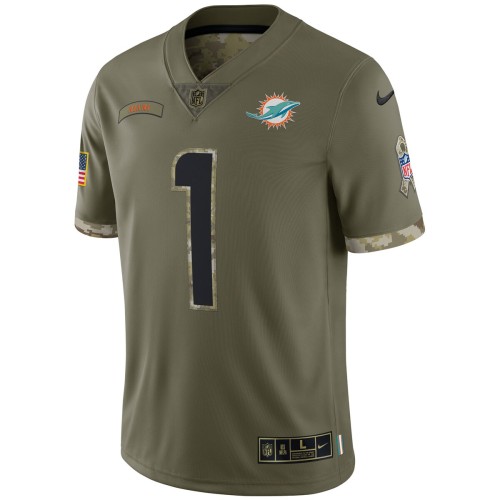 Tua Tagovailoa Miami Dolphins Nike 2022 Salute To Service Limited Jersey - Olive Tua Tagovailoa Miami Dolphins Nike 2022 Salute To Service Limited Jersey - Olive