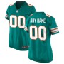 Miami Dolphins Nike Women's Alternate Custom Game Jersey - Aqua Miami Dolphins Nike Women's Alternate Custom Game Jersey - Aqua