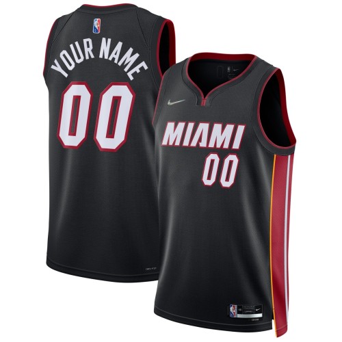 Miami Heat Nike 2021/22 Diamond Swingman Custom Jersey - Icon Edition - Black Miami Heat Nike 2021/22 Diamond Swingman Custom Jersey - Icon Edition - Black