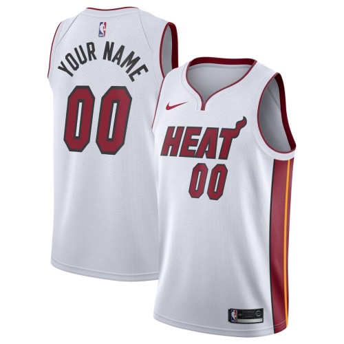 Miami Heat Nike 2020/21 Swingman Custom Jersey - Association Edition - White Miami Heat Nike 2020/21 Swingman Custom Jersey - Association Edition - White