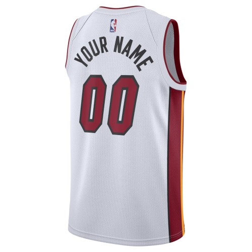 Miami Heat Nike 2020/21 Swingman Custom Jersey - Association Edition - White Miami Heat Nike 2020/21 Swingman Custom Jersey - Association Edition - White