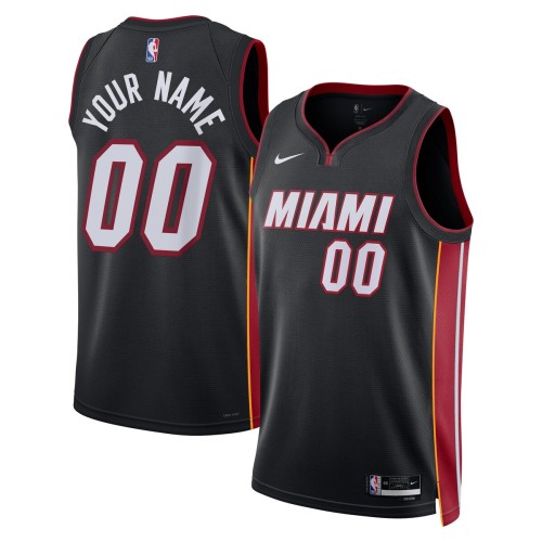 Miami Heat Nike Unisex 2022/23 Swingman Custom Jersey Black - Icon Edition Miami Heat Nike Unisex 2022/23 Swingman Custom Jersey Black - Icon Edition