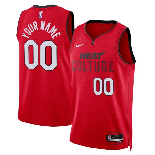Miami Heat Nike Unisex 2024/25 Custom Swingman Jersey - City Edition - Red Miami Heat Nike Unisex 2024/25 Custom Swingman Jersey - City Edition - Red