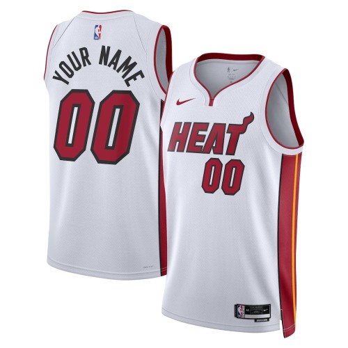 Miami Heat Nike Unisex 2022/23 Swingman Custom Jersey White - Association Edition Miami Heat Nike Unisex 2022/23 Swingman Custom Jersey White - Association Edition