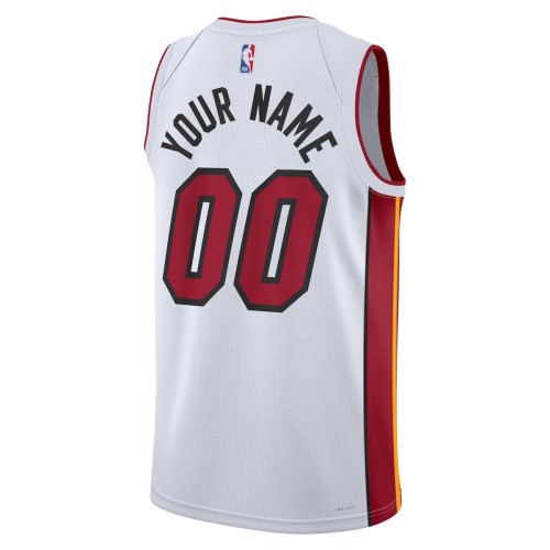 Miami Heat Nike Unisex 2022/23 Swingman Custom Jersey White - Association Edition Miami Heat Nike Unisex 2022/23 Swingman Custom Jersey White - Association Edition