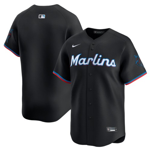 Miami Marlins Nike Alternate Limited Jersey – Black Miami Marlins Nike Alternate Limited Jersey – Black