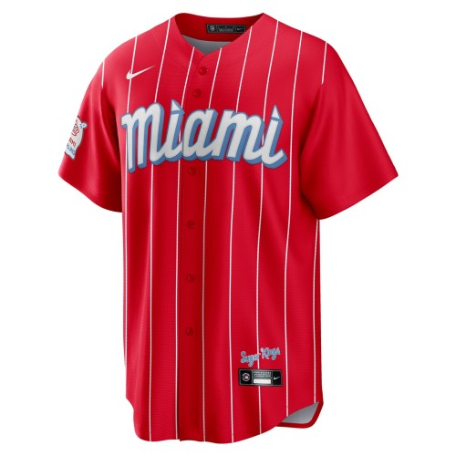 Brian Anderson Miami Marlins Nike City Connect Replica Player Jersey - Red Brian Anderson Miami Marlins Nike City Connect Replica Player Jersey - Red