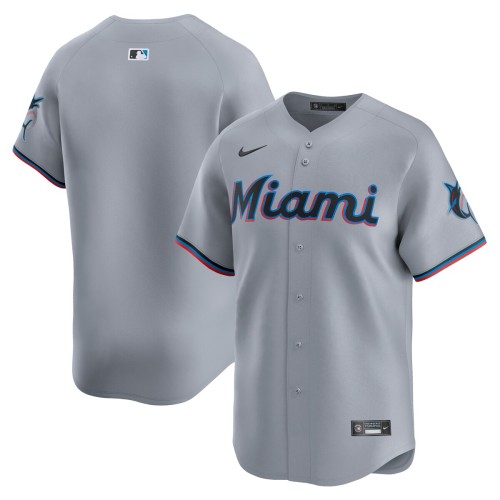 Miami Marlins Nike Road Limited Jersey – Gray Miami Marlins Nike Road Limited Jersey – Gray
