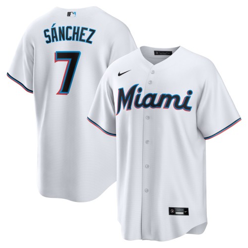 Jesús Sánchez Miami Marlins Nike Home Replica Player Jersey - White Jesús Sánchez Miami Marlins Nike Home Replica Player Jersey - White