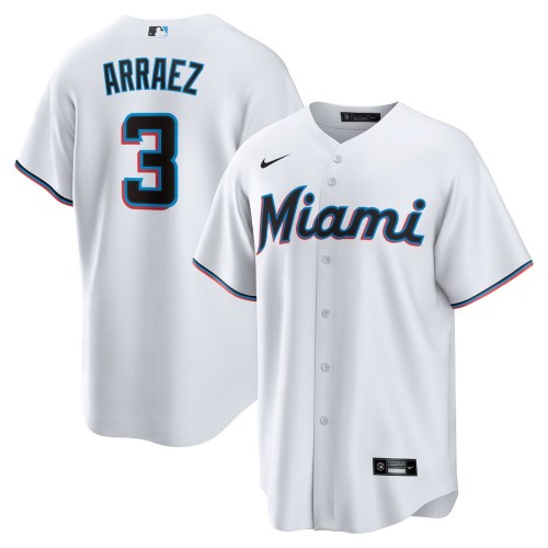 Luis Arraez Miami Marlins Nike Home Replica Player Jersey - White Luis Arraez Miami Marlins Nike Home Replica Player Jersey - White