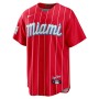 Miami Marlins Nike City Connect Replica Team Jersey - Red Miami Marlins Nike City Connect Replica Team Jersey - Red