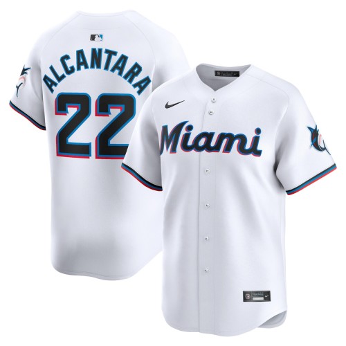Sandy Alcantara Miami Marlins Nike Home Limited Player Jersey - White Sandy Alcantara Miami Marlins Nike Home Limited Player Jersey - White