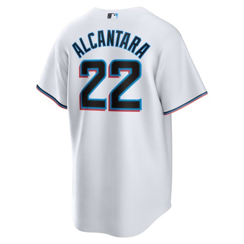 Sandy Alcantara Miami Marlins Nike Replica Player Jersey - White Sandy Alcantara Miami Marlins Nike Replica Player Jersey - White