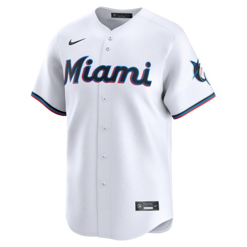 Miami Marlins Nike Home Limited Custom Jersey - White Miami Marlins Nike Home Limited Custom Jersey - White