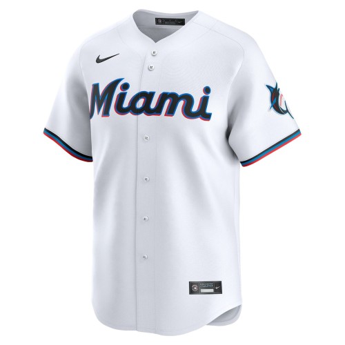 Miami Marlins Nike Home Limited Jersey - White Miami Marlins Nike Home Limited Jersey - White