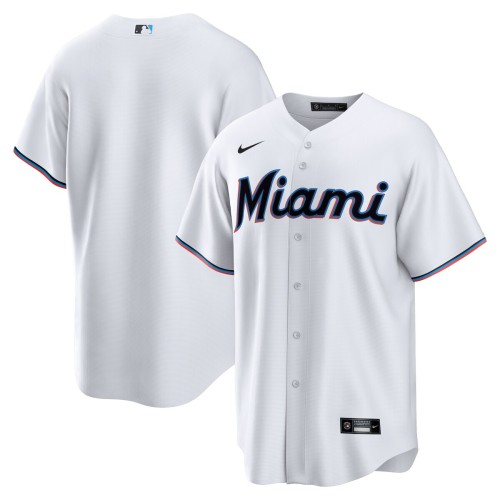 Miami Marlins Nike Home Replica Team Jersey - White Miami Marlins Nike Home Replica Team Jersey - White
