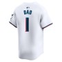 Miami Marlins Nike #1 Dad Home Limited Jersey - White Miami Marlins Nike #1 Dad Home Limited Jersey - White