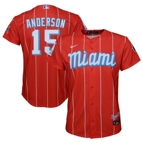 Brian Anderson Miami Marlins Nike Youth City Connect Replica Player Jersey - Red Brian Anderson Miami Marlins Nike Youth City Connect Replica Player Jersey - Red