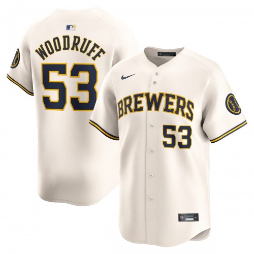 Brandon Woodruff Milwaukee Brewers Nike Home Limited Player Jersey - Cream Brandon Woodruff Milwaukee Brewers Nike Home Limited Player Jersey - Cream