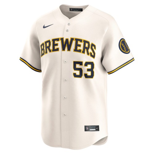 Brandon Woodruff Milwaukee Brewers Nike Home Limited Player Jersey - Cream Brandon Woodruff Milwaukee Brewers Nike Home Limited Player Jersey - Cream