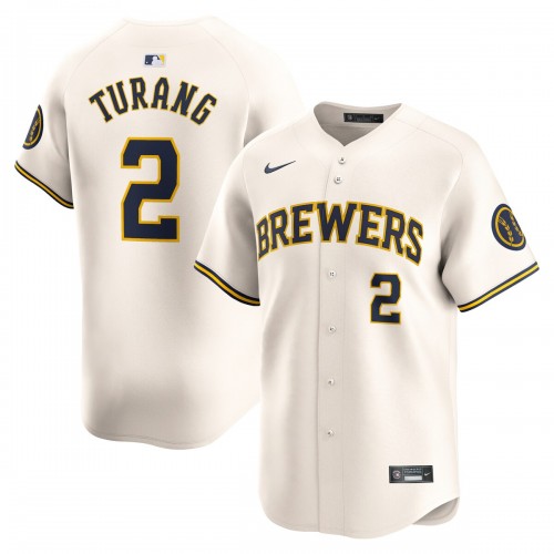 Brice Turang Milwaukee Brewers Nike Home Limited Player Jersey - Cream Brice Turang Milwaukee Brewers Nike Home Limited Player Jersey - Cream