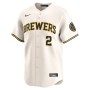 Brice Turang Milwaukee Brewers Nike Home Limited Player Jersey - Cream Brice Turang Milwaukee Brewers Nike Home Limited Player Jersey - Cream
