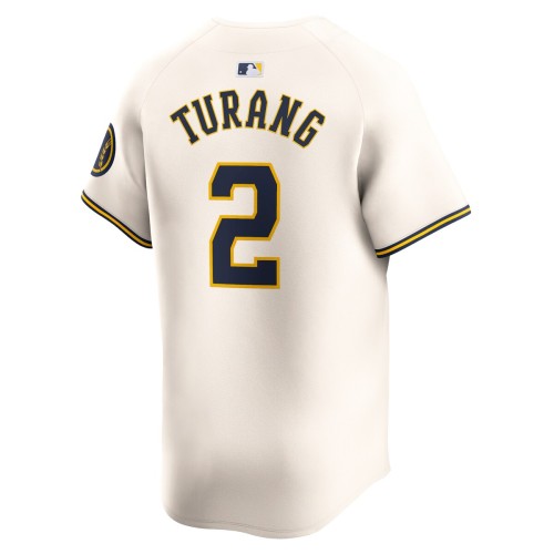 Brice Turang Milwaukee Brewers Nike Home Limited Player Jersey - Cream Brice Turang Milwaukee Brewers Nike Home Limited Player Jersey - Cream