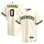 Brice Turang Milwaukee Brewers Nike Home Replica Player Jersey - Cream Brice Turang Milwaukee Brewers Nike Home Replica Player Jersey - Cream