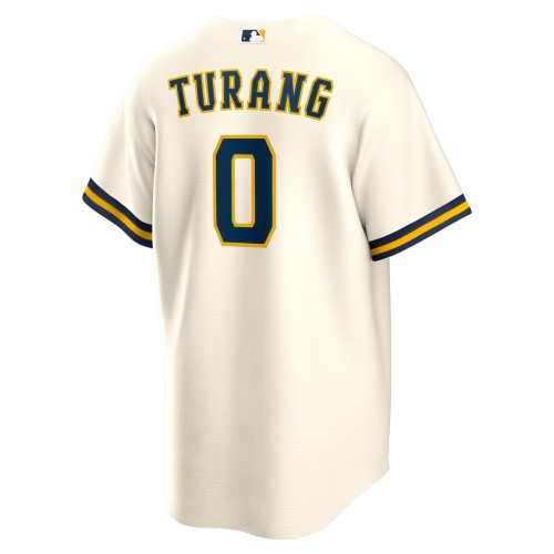Brice Turang Milwaukee Brewers Nike Home Replica Player Jersey - Cream Brice Turang Milwaukee Brewers Nike Home Replica Player Jersey - Cream