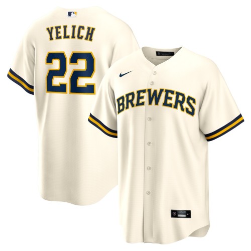 Christian Yelich Milwaukee Brewers Nike Alternate Replica Player Jersey - Cream Christian Yelich Milwaukee Brewers Nike Alternate Replica Player Jersey - Cream