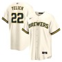 Christian Yelich Milwaukee Brewers Nike Alternate Replica Player Jersey - Cream Christian Yelich Milwaukee Brewers Nike Alternate Replica Player Jersey - Cream