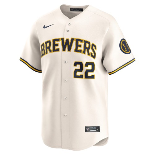Christian Yelich Milwaukee Brewers Nike Home Limited Player Jersey - Cream Christian Yelich Milwaukee Brewers Nike Home Limited Player Jersey - Cream