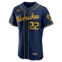 Christian Yelich Milwaukee Brewers Nike 50th Season Alternate Authentic Player Jersey - Navy Christian Yelich Milwaukee Brewers Nike 50th Season Alternate Authentic Player Jersey - Navy
