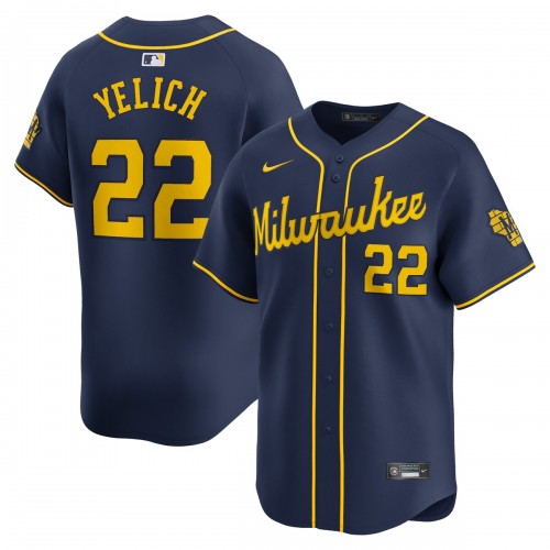 Christian Yelich Milwaukee Brewers Nike Alternate Limited Player Jersey – Navy Christian Yelich Milwaukee Brewers Nike Alternate Limited Player Jersey – Navy