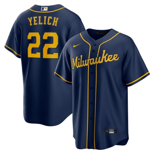 Christian Yelich Milwaukee Brewers Nike Alternate Replica Player Jersey - Navy Christian Yelich Milwaukee Brewers Nike Alternate Replica Player Jersey - Navy