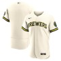 Milwaukee Brewers Nike Home Authentic Team Logo Jersey - Cream Milwaukee Brewers Nike Home Authentic Team Logo Jersey - Cream