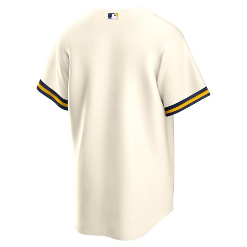 Milwaukee Brewers Nike Home Blank Replica Jersey - Cream Milwaukee Brewers Nike Home Blank Replica Jersey - Cream