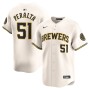 Freddy Peralta Milwaukee Brewers Nike Home Limited Player Jersey - Cream Freddy Peralta Milwaukee Brewers Nike Home Limited Player Jersey - Cream