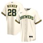 Joey Wiemer Milwaukee Brewers Nike Home Replica Player Jersey - Cream Joey Wiemer Milwaukee Brewers Nike Home Replica Player Jersey - Cream