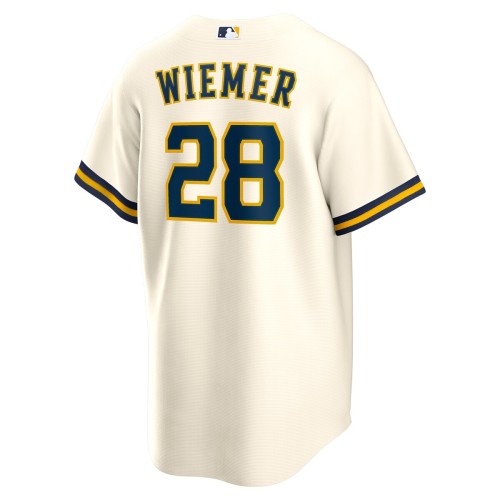 Joey Wiemer Milwaukee Brewers Nike Home Replica Player Jersey - Cream Joey Wiemer Milwaukee Brewers Nike Home Replica Player Jersey - Cream