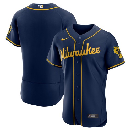 Milwaukee Brewers Nike Alternate Authentic Team Logo Jersey - Navy Milwaukee Brewers Nike Alternate Authentic Team Logo Jersey - Navy