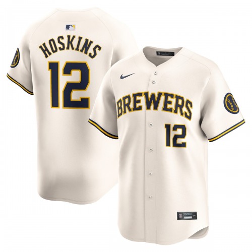 Rhys Hoskins Milwaukee Brewers Nike Home Limited Player Jersey - Cream Rhys Hoskins Milwaukee Brewers Nike Home Limited Player Jersey - Cream