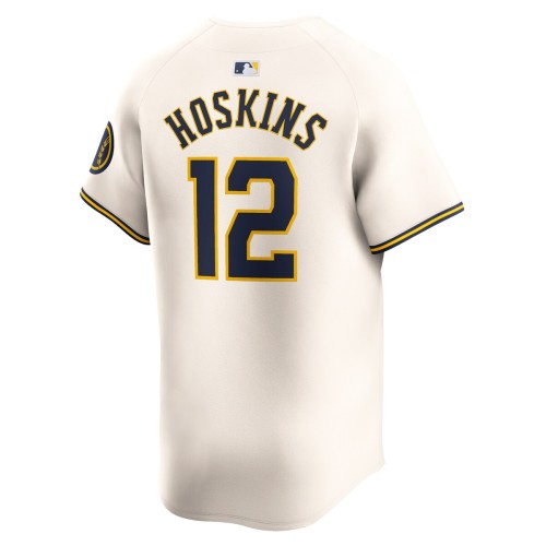 Rhys Hoskins Milwaukee Brewers Nike Home Limited Player Jersey - Cream Rhys Hoskins Milwaukee Brewers Nike Home Limited Player Jersey - Cream