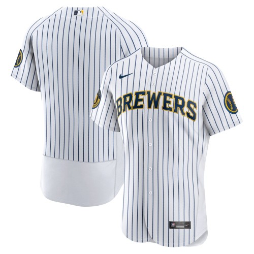 Milwaukee Brewers Nike Alternate Authentic Team Jersey - White Milwaukee Brewers Nike Alternate Authentic Team Jersey - White