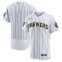 Milwaukee Brewers Nike Alternate Authentic Team Jersey - White Milwaukee Brewers Nike Alternate Authentic Team Jersey - White